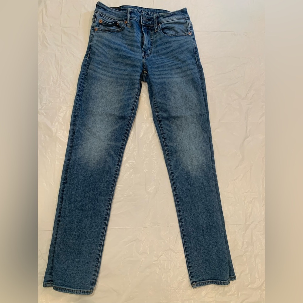 American Eagle Airflex Slim Straight Medium Wash Jeans 28x30